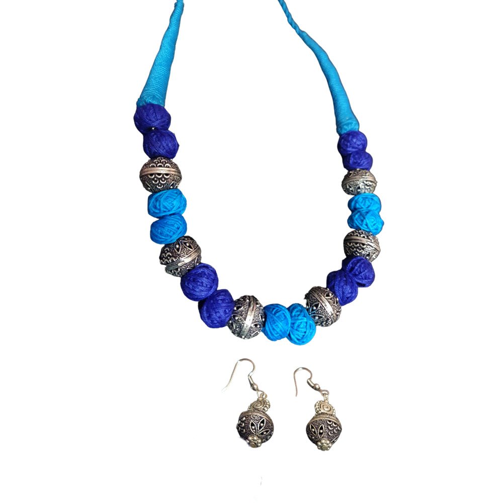 Shades Of Blue Choker Set - Kreate- Jewellery Sets