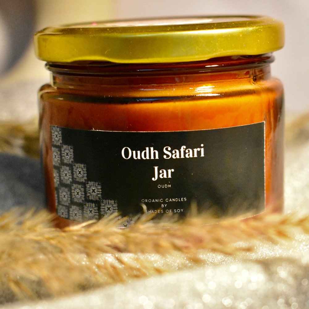 Shades of Soy Oudh Safari Jar Candle - Kreate- Candles & Holders