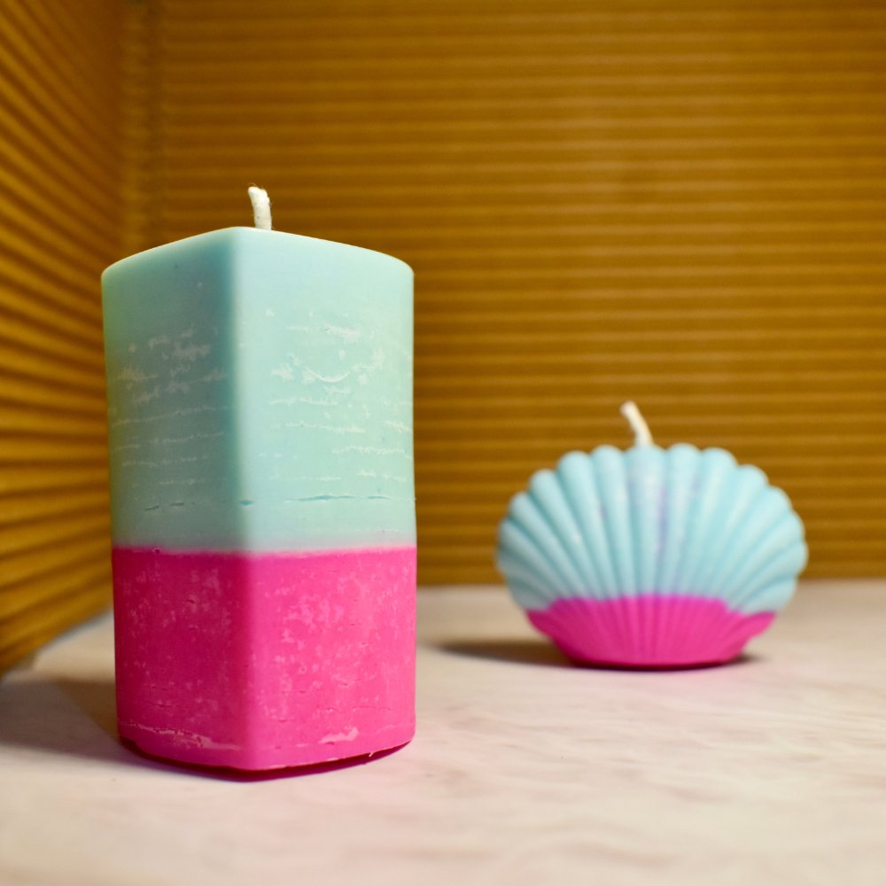 Shades of Soy The Cotton Candy Colour Combo (Set of 2) - Kreate- Candles & Holders