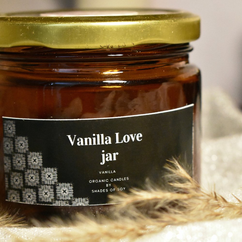 Shades of Soy Vanilla Love Jar Candle - Kreate- Candles & Holders