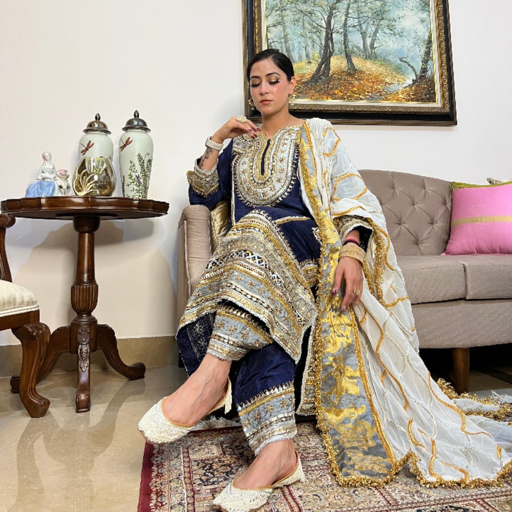 Shahi Dogri Suit Set with Dupatta - Kreate- Kurtis & Salwar Suits