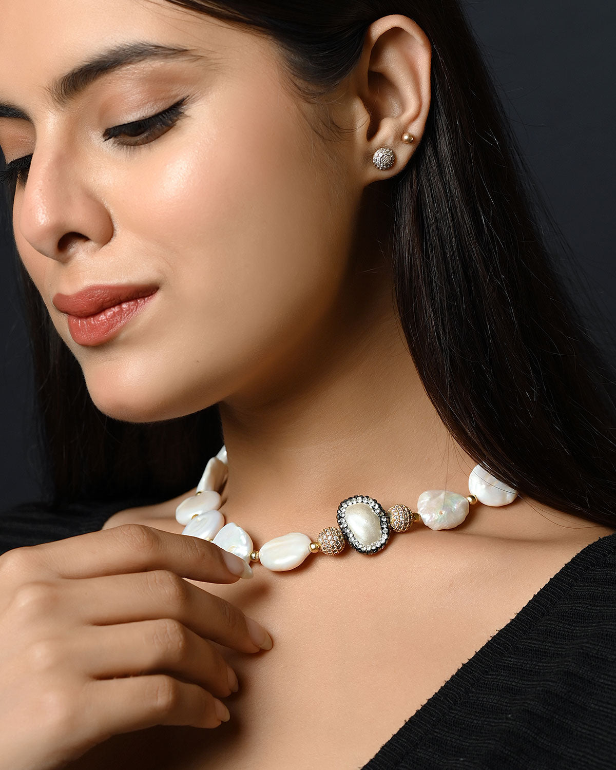 
                  
                    Serenity Necklace- Freshwater Pearls
                  
                