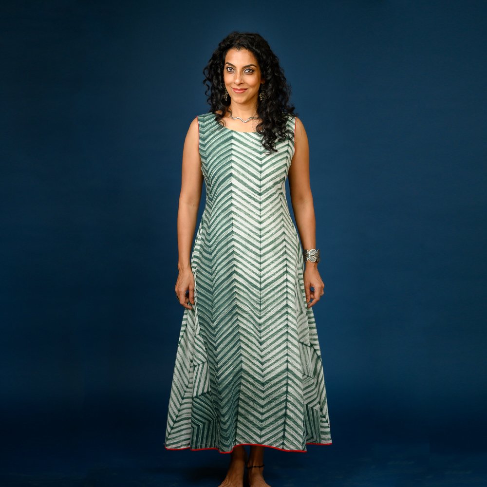 Shibori Maxi Dress - Kreate- Dresses & jumpsuits