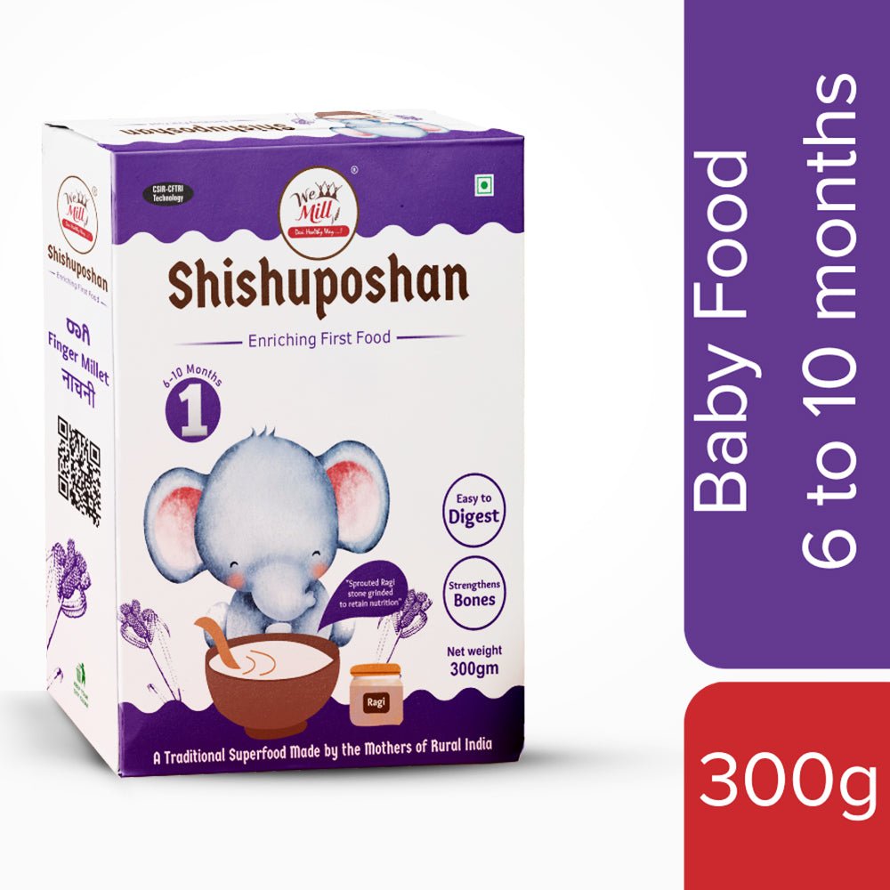 
                  
                    Shishuposhan I (300g) for 6 to 10 month babies | RAGI SARI - Kreate- Baby Food
                  
                