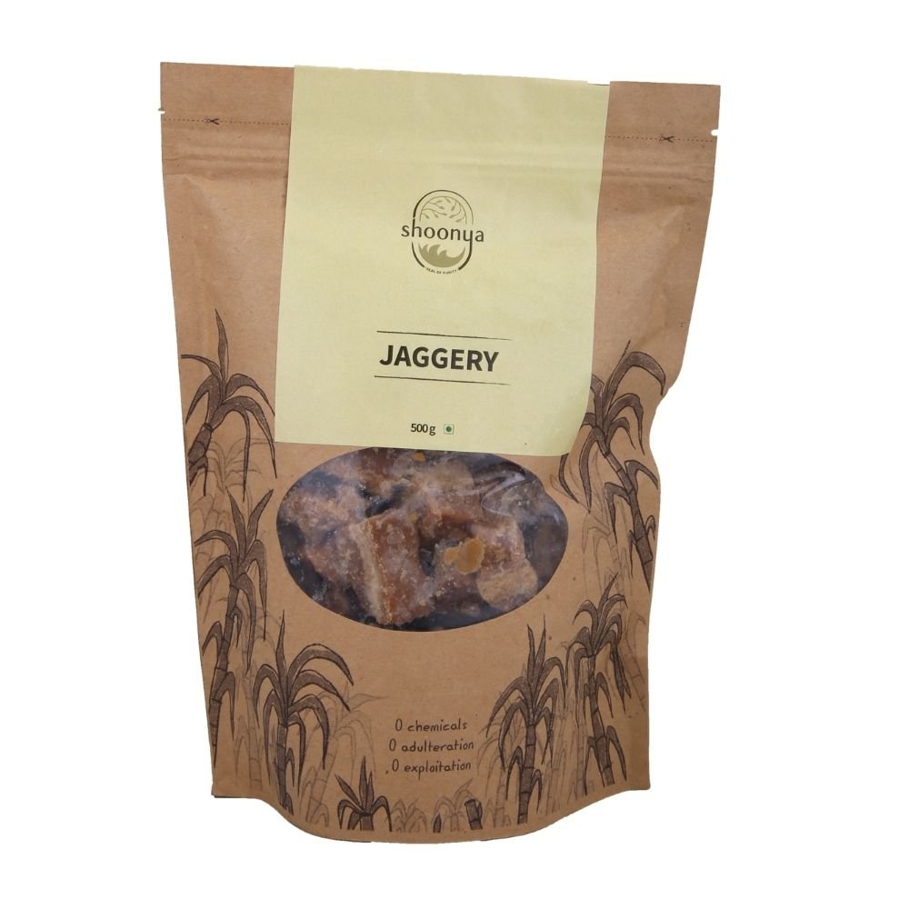 Shoonya Organic Jaggery (500g) - Kreate- Jaggery & Honey
