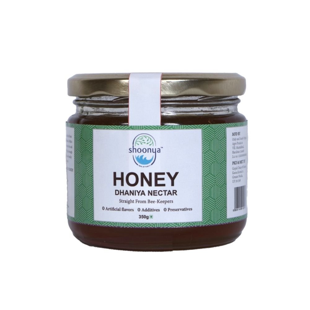 Shoonya Pure Nectar Dhaniya Honey (350g) - Kreate- Jaggery & Honey