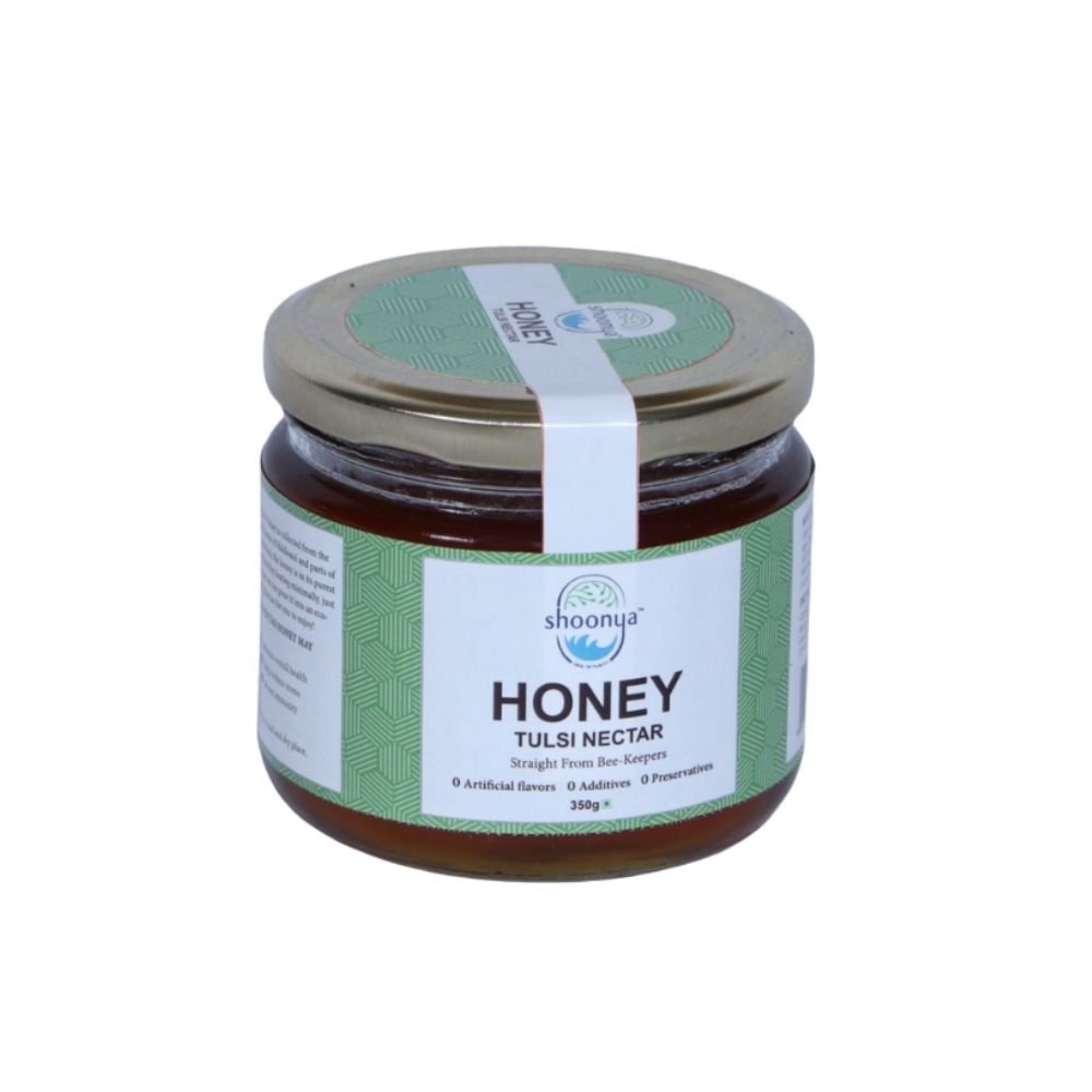 Shoonya Pure Nectar Tulsi Honey (350g) - Kreate- Jaggery & Honey