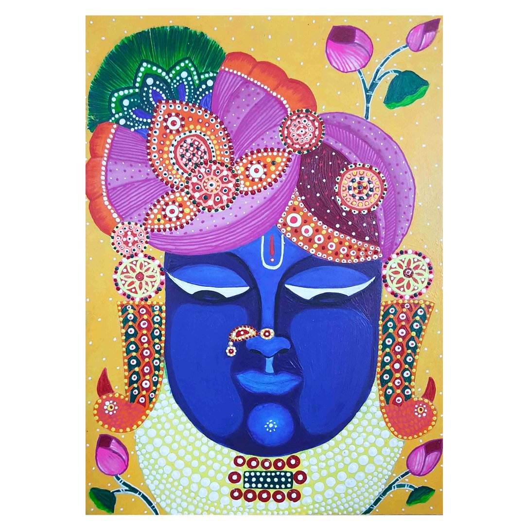 
                  
                    Shrinathji and Lotus Painting - Kreate- Painting
                  
                