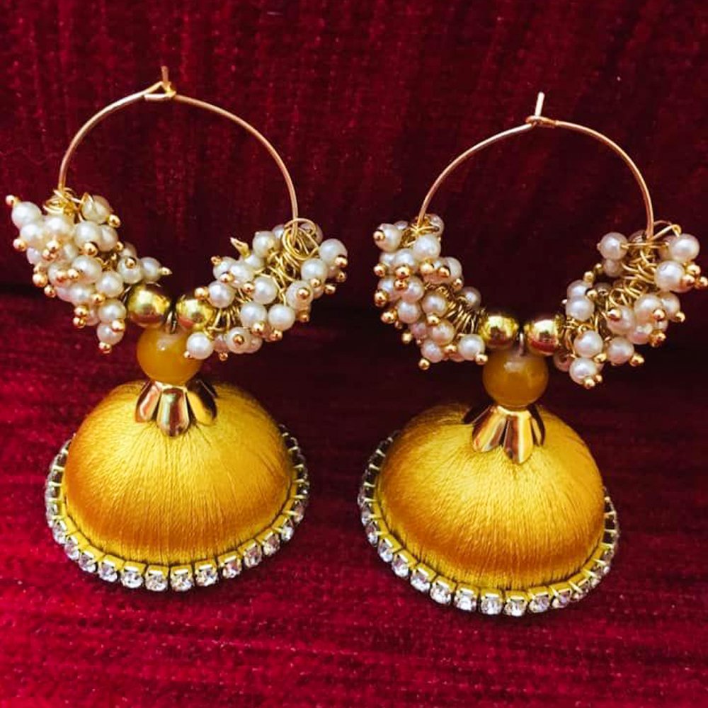 Silk Thread Earring - Kreate- Earrings