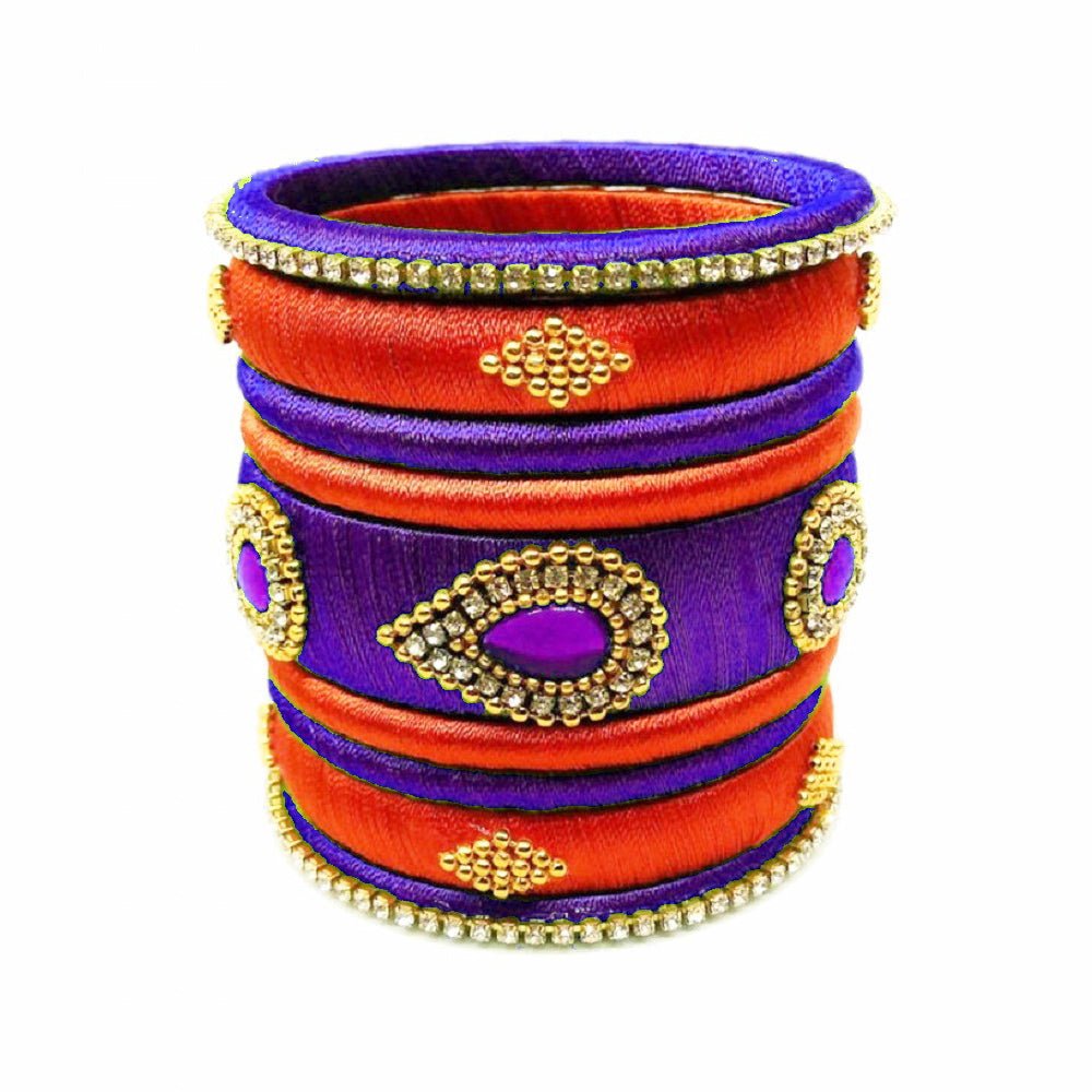 Silk Thread Green Bangles - Kreate- Bangles & Bracelets