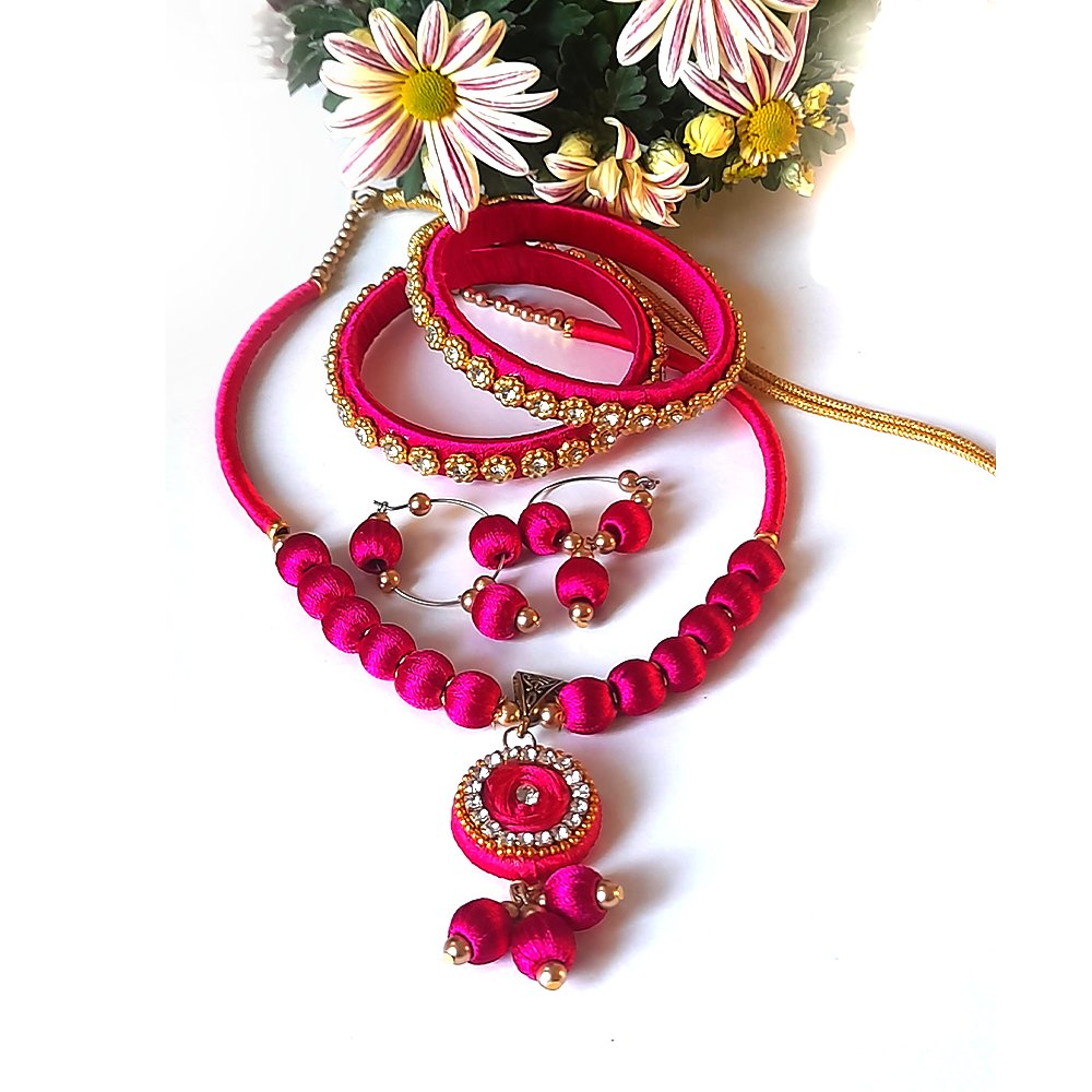 
                  
                    Silk Thread Jewellery Set - Kreate- Jewellery Sets
                  
                