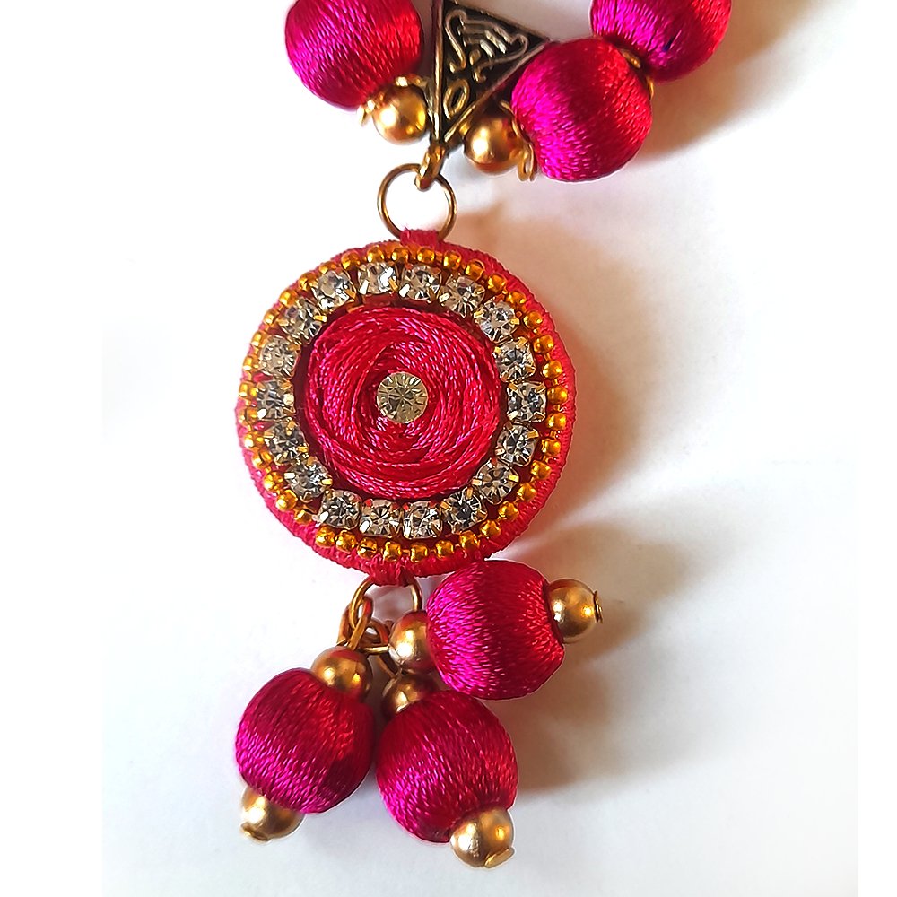 Silk Thread Jewellery Set - Kreate- Jewellery Sets