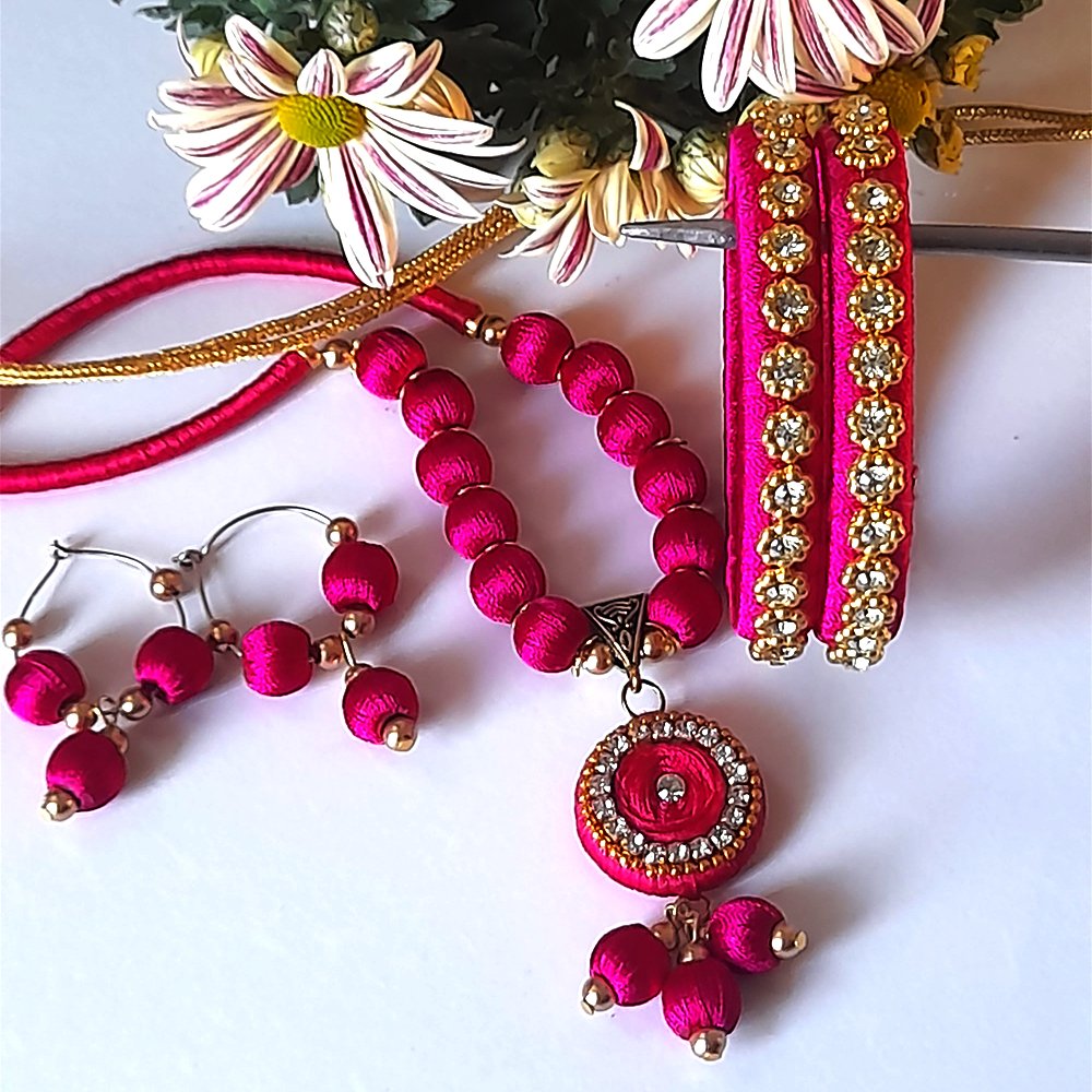 
                  
                    Silk Thread Jewellery Set - Kreate- Jewellery Sets
                  
                