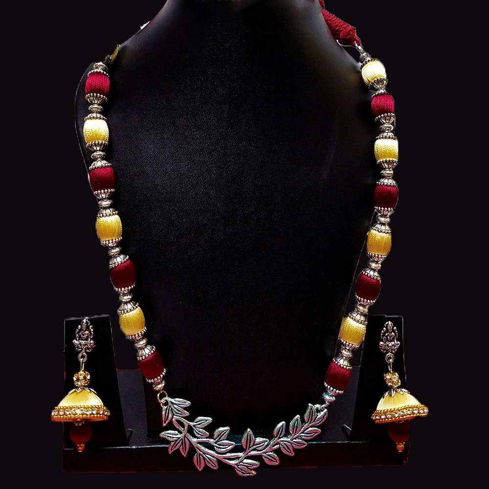 Silk Thread Jewellery Set - Kreate- Jewellery Sets