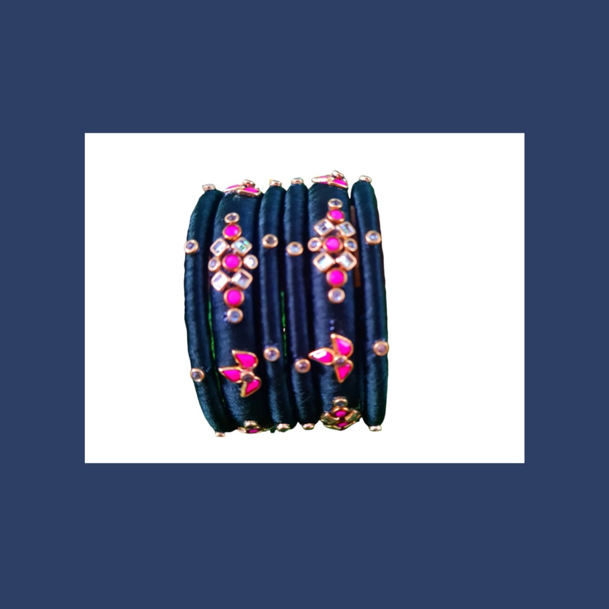 Silkthread Bangles (Set of 6) - Kreate- Bangles & Bracelets