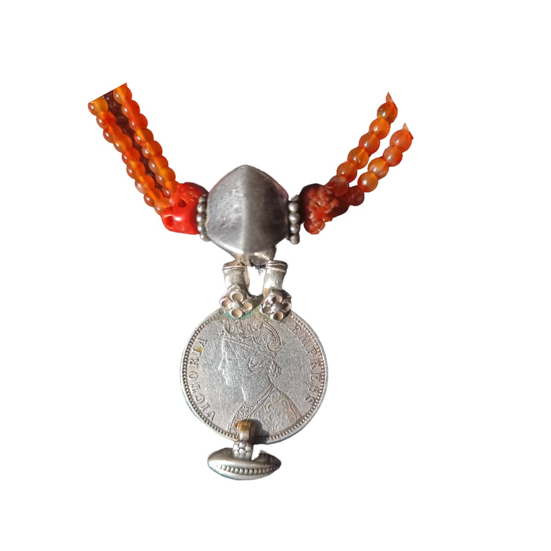 
                  
                    Silver Coin Necklace - Kreate- Neckpieces
                  
                