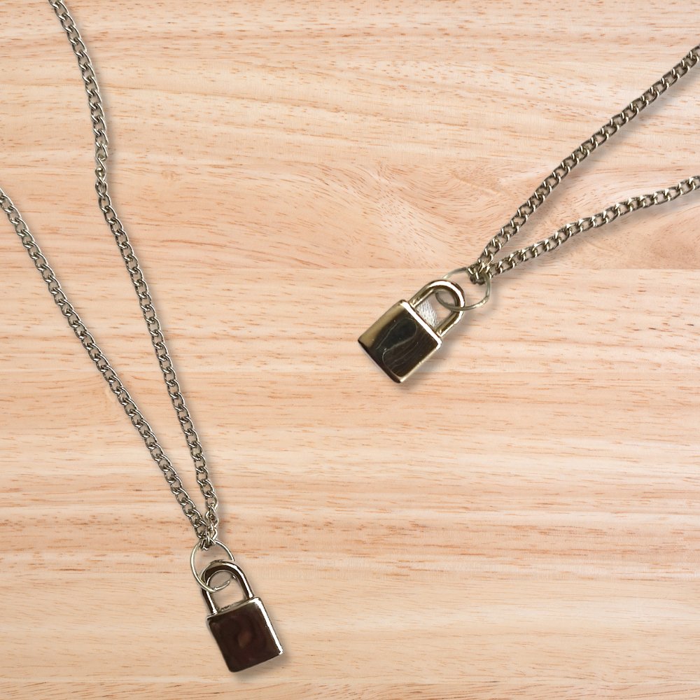 Silver Lock Necklace - Kreate- Neckpieces