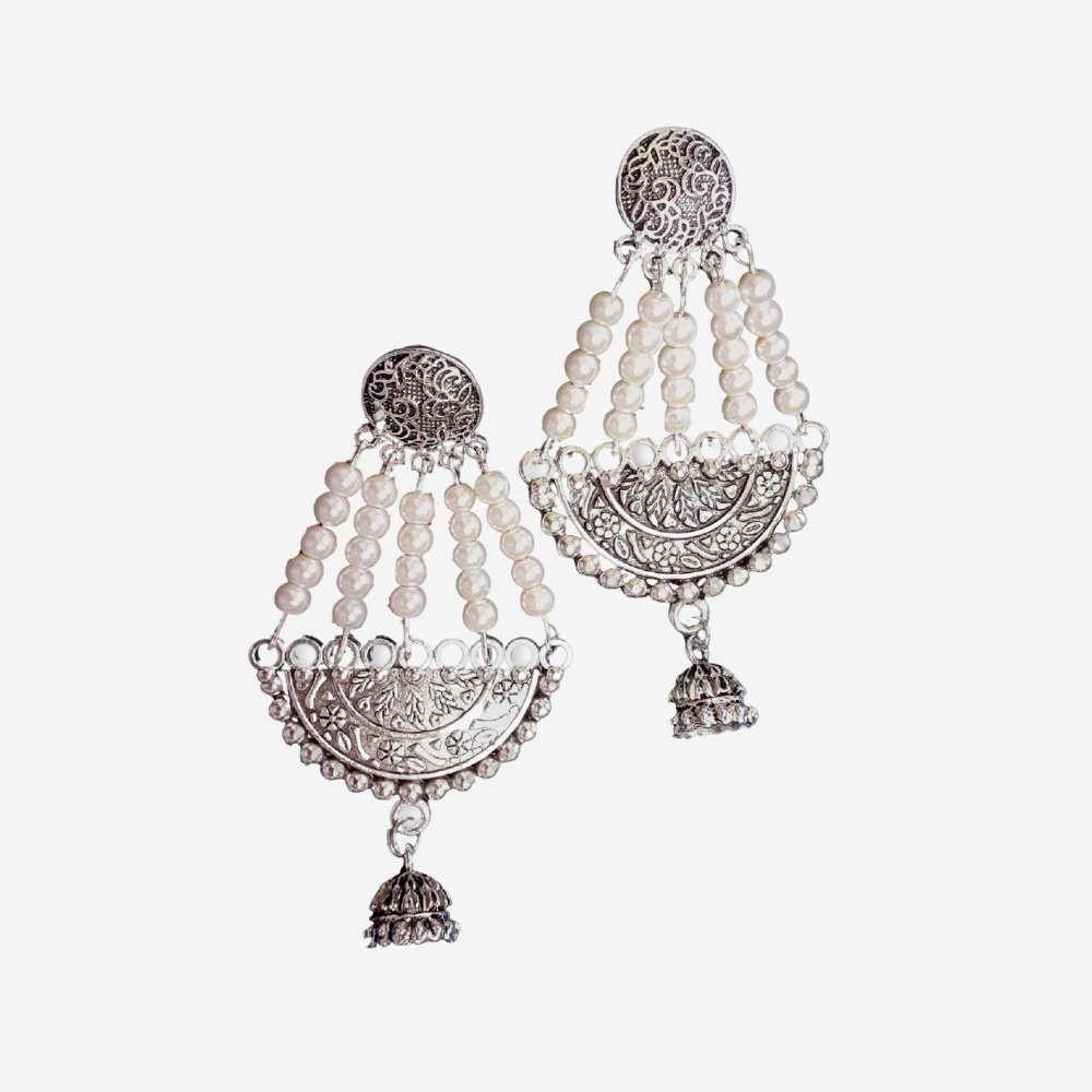 
                  
                    Silver Oxidised Earrings - Kreate- Earrings
                  
                