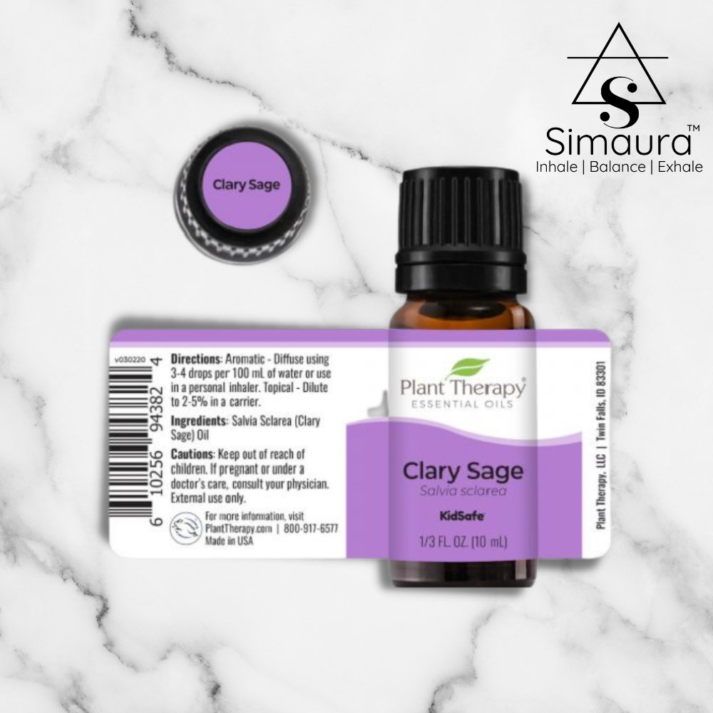
                  
                    Simaura Plant Therapy Clary Sage Essential Oil (10ml) - Kreate- Anxiety & Stress Relievers
                  
                