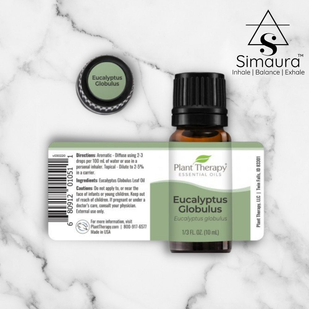 Simaura Plant Therapy Eucalyptus Globulus Essential Oil (10ml) - Kreate- Anxiety & Stress Relievers