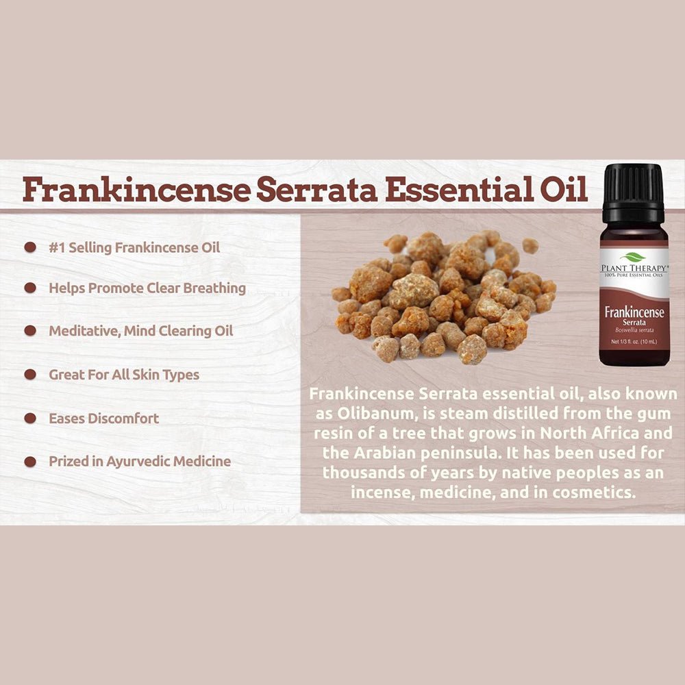 
                  
                    Simaura Plant Therapy Frankincense Seratta Essential Oil (10ml) - Kreate- Anxiety & Stress Relievers
                  
                