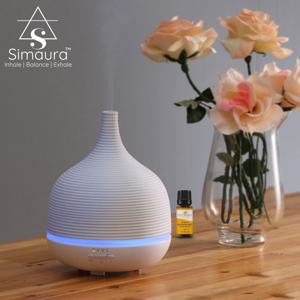 Simaura White Elegance Aromatherapy Diffuser & Humidifer - Kreate- Fresheners