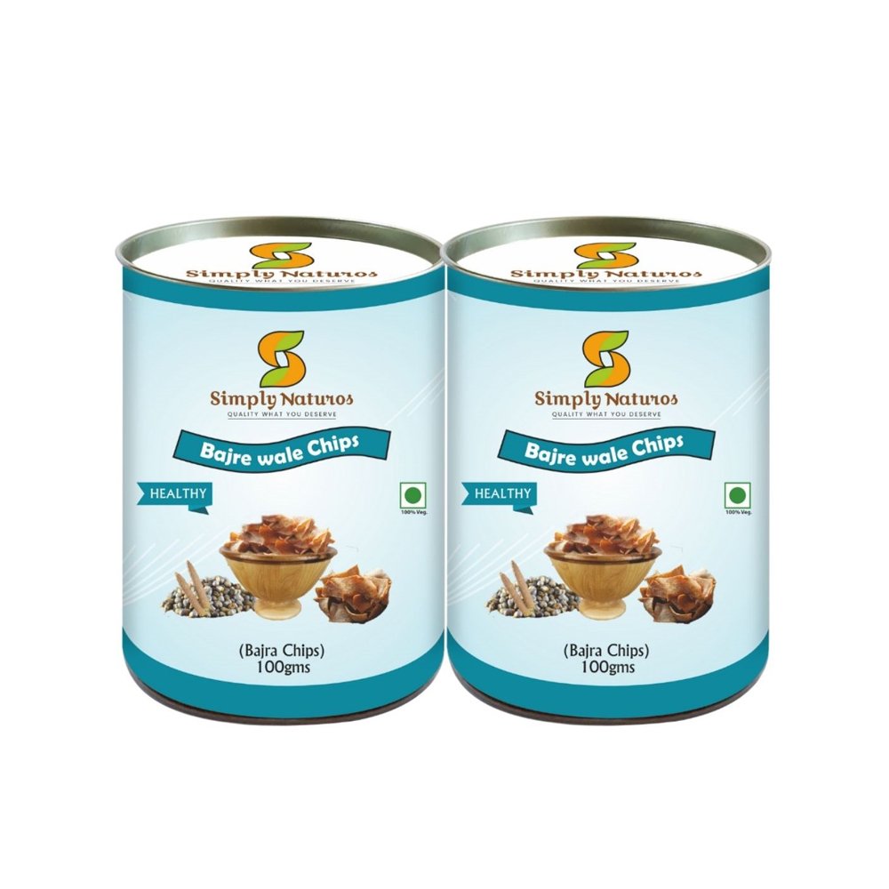 
                  
                    Simply Naturos Healthy Bajra Chips - Pack of 2 (100g Each) - Kreate- Munchies
                  
                