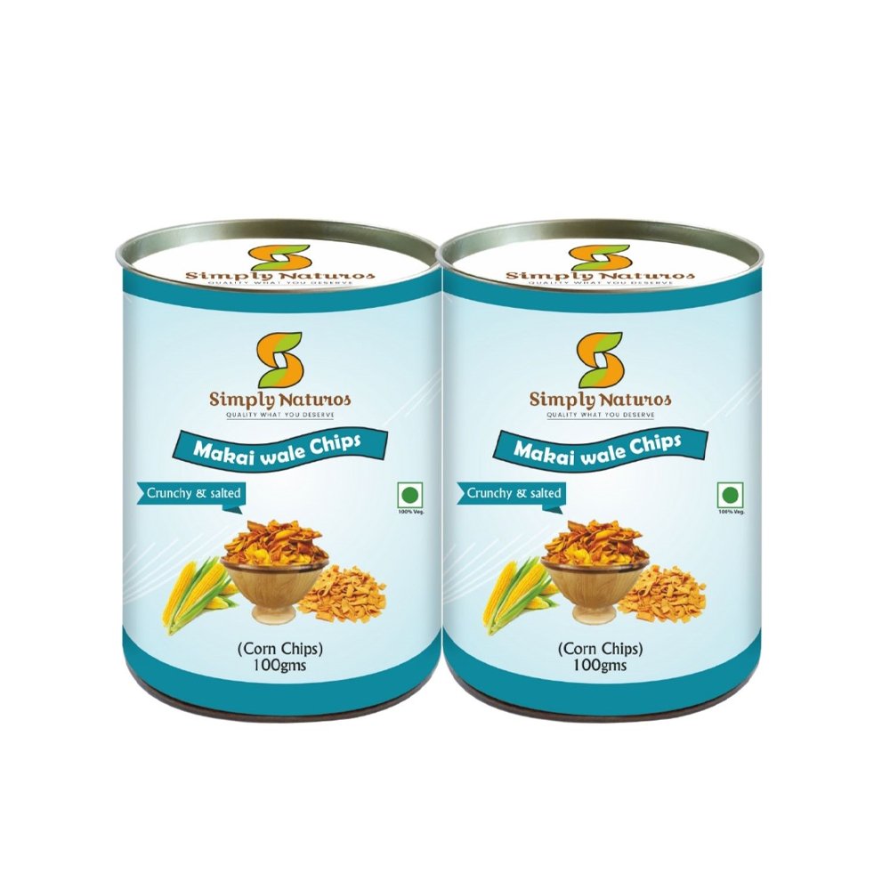 
                  
                    Simply Naturos Healthy Corn Chips - Pack of 2 (100g Each) - Kreate- Munchies
                  
                
