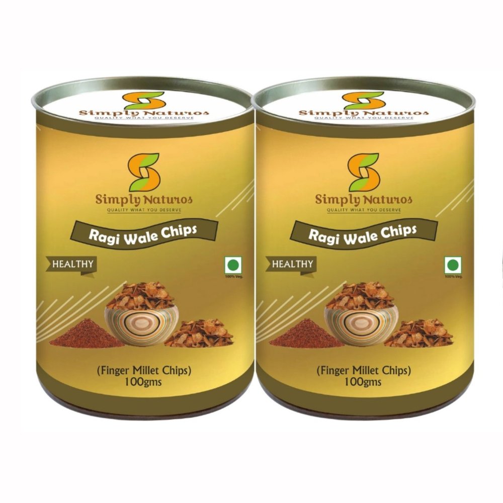 
                  
                    Simply Naturos Healthy Ragi Chips - Pack of 2 (100g Each) - Kreate- Munchies
                  
                