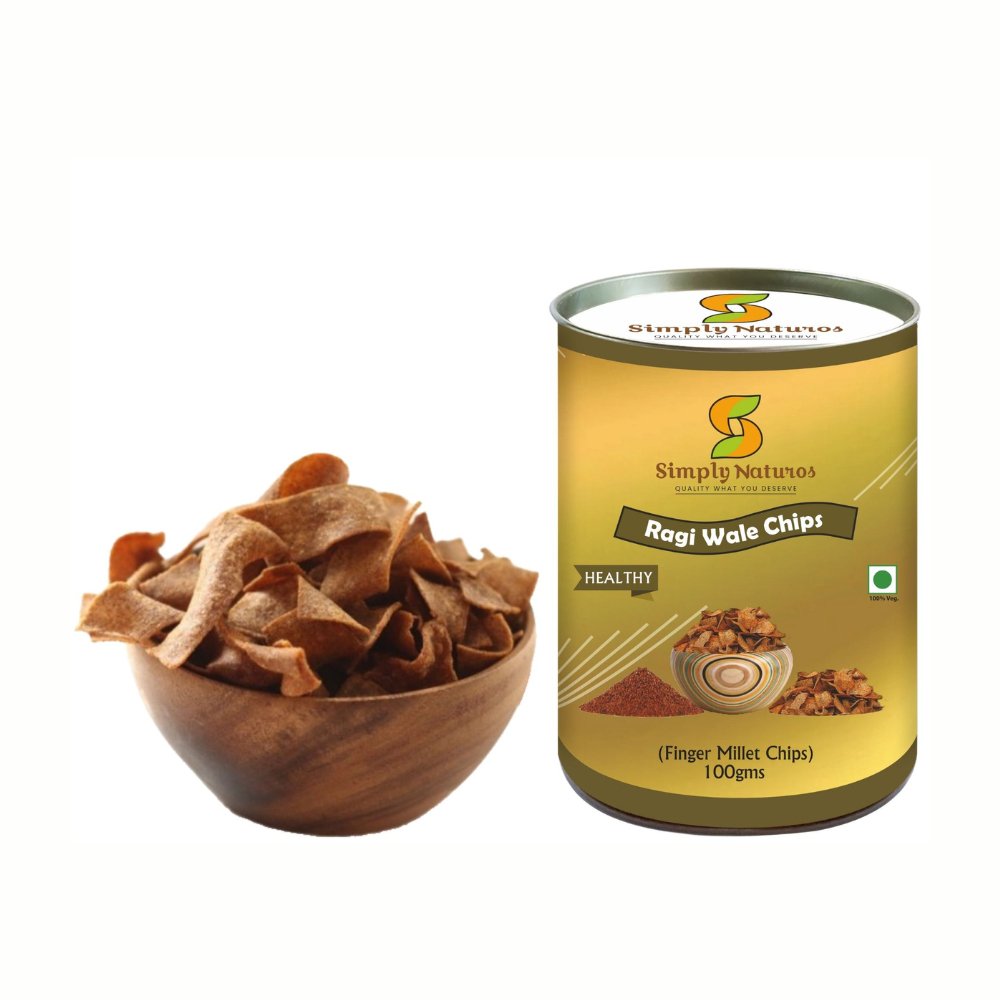 Simply Naturos Healthy Ragi Chips - Pack of 2 (100g Each) - Kreate- Munchies