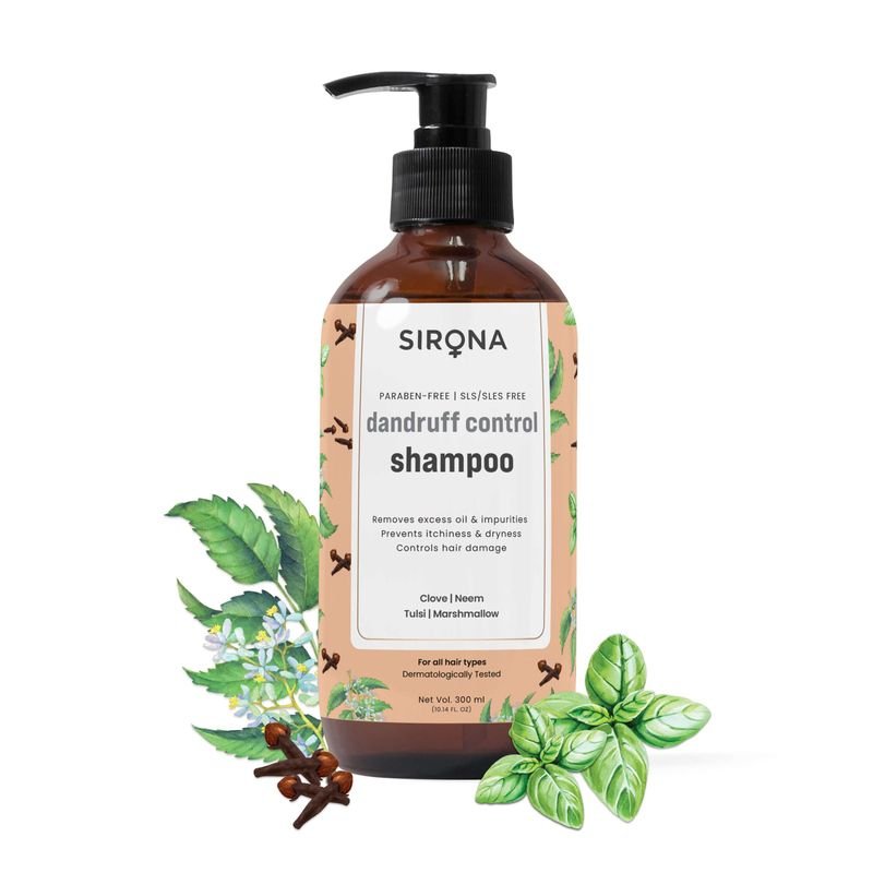 Sirona Marshmallow & Clove Anti Dandruff Shampoo (300ml) - Kreate- Shampoos