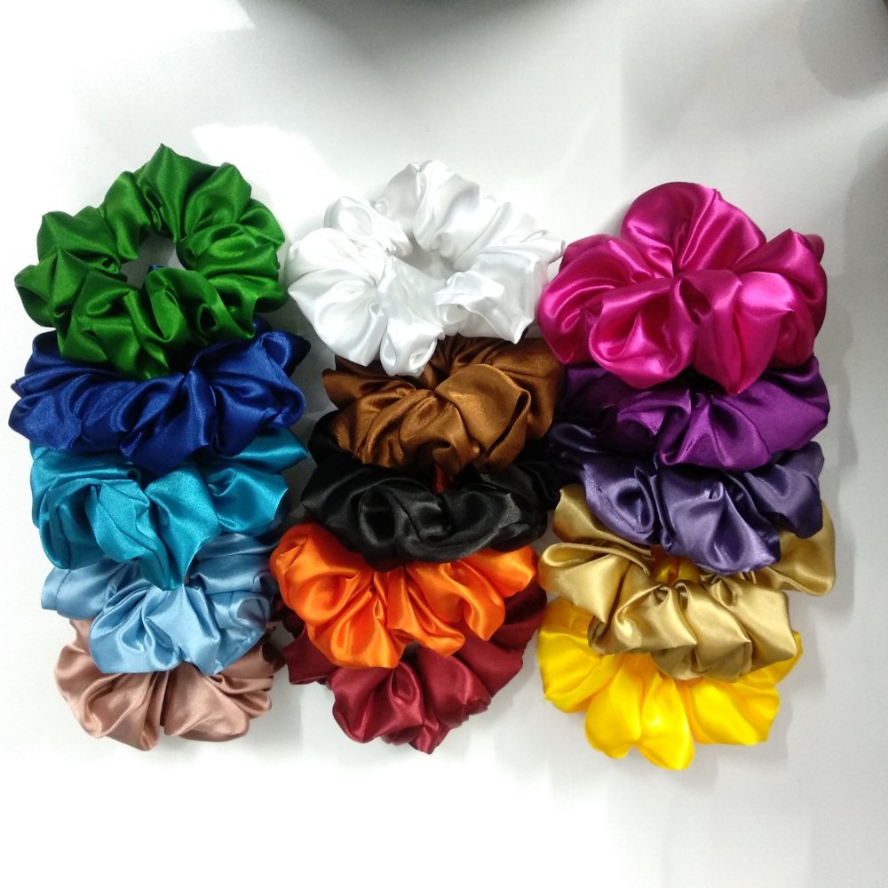 Skinny Hair Scrunchies (Pack of 16) - Kreate- Scrunchies