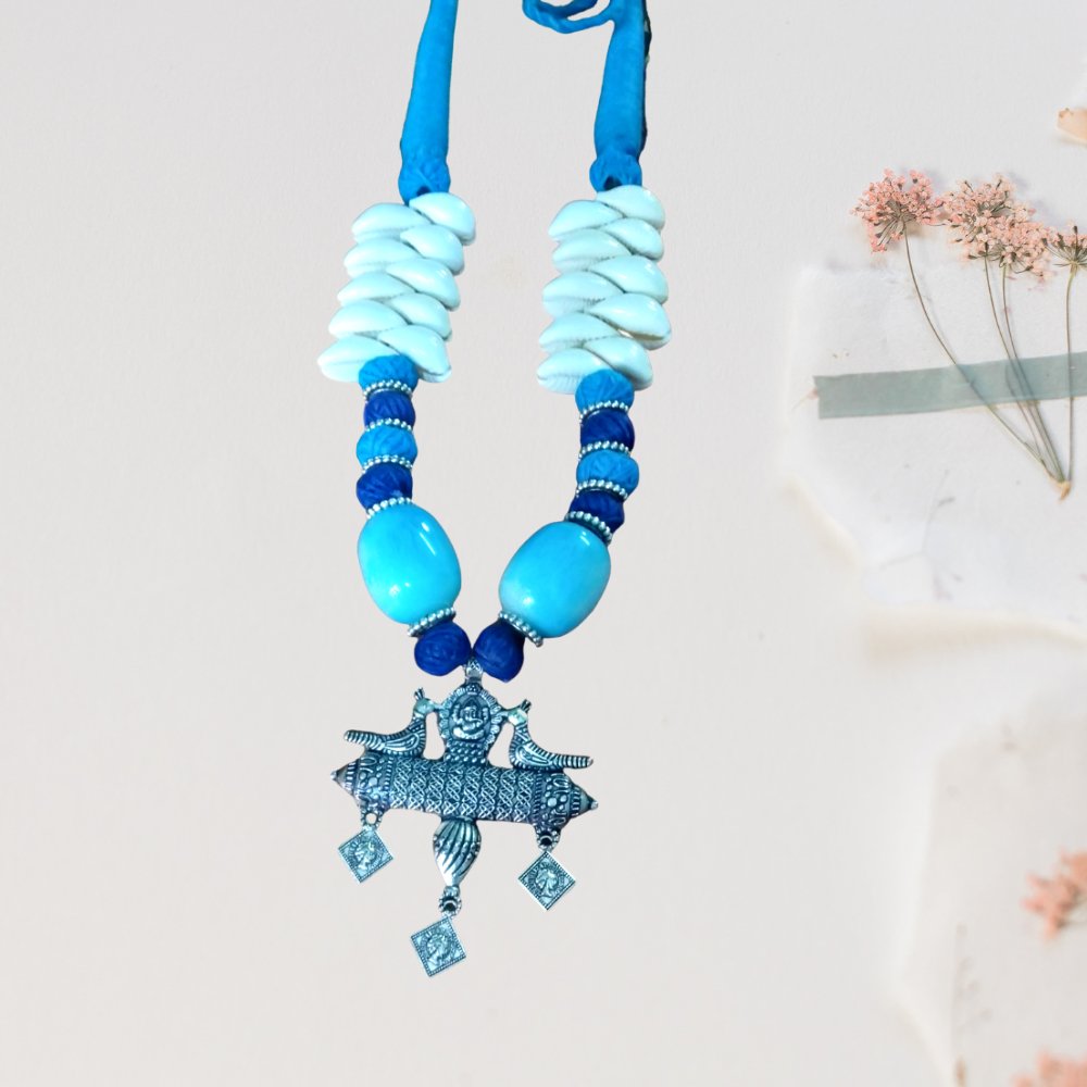 Sky Blue Necklace Set - Kreate- Neckpieces
