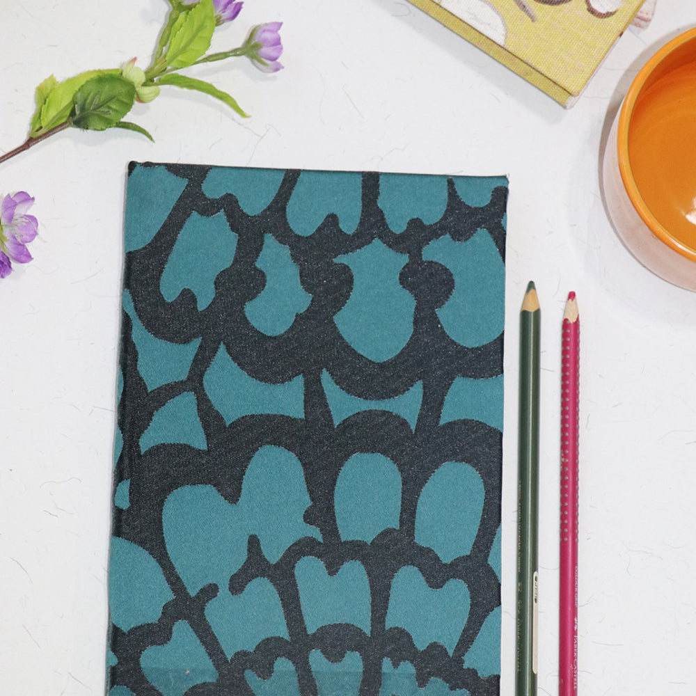 Sky Blue Printed Notebook - Kreate- Notebook & Diaries