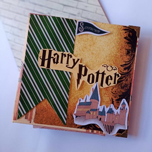 
                  
                    Slytherin theme personalised Harry Potter scrapbook for kids and fans - Kreate- Scrapbook
                  
                