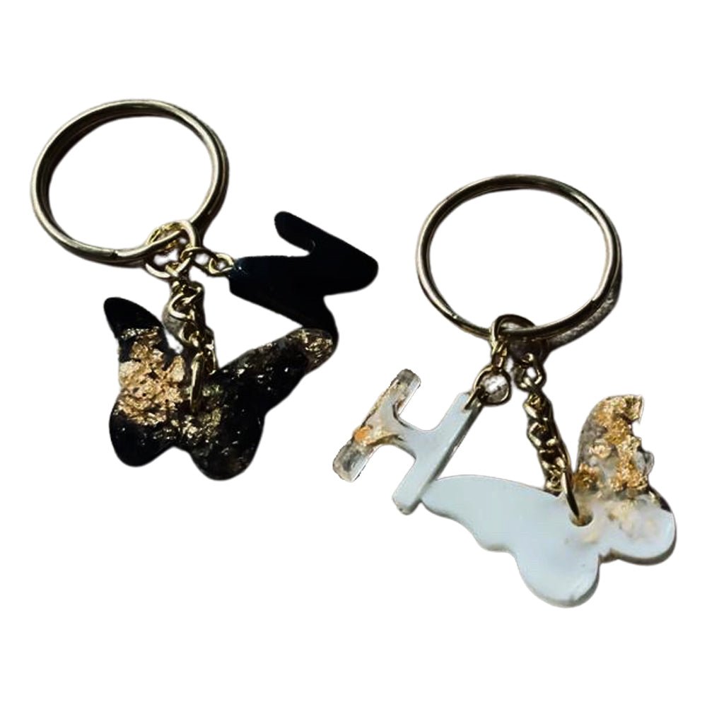 Small Butterfly Letter Keychain - Kreate- Keychains