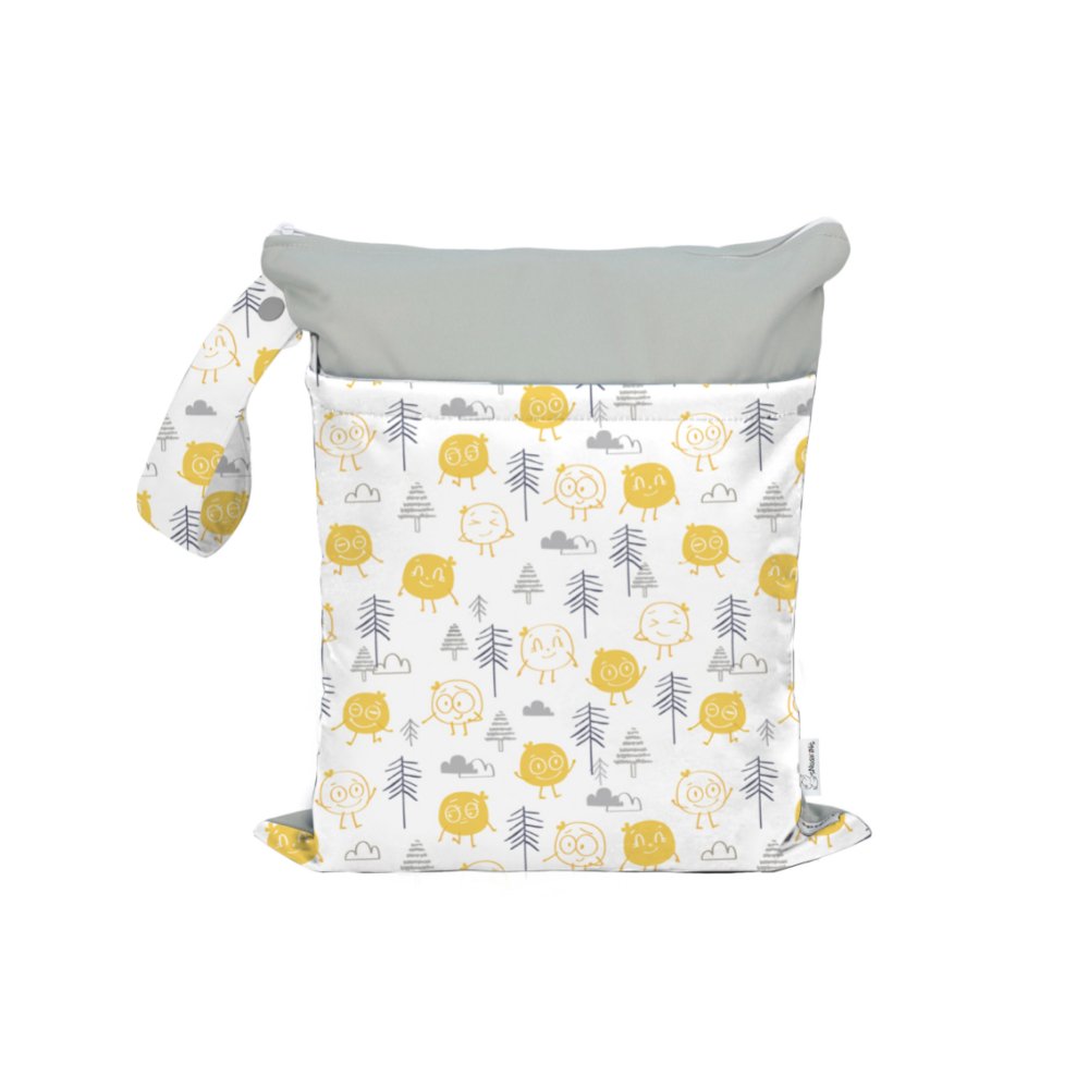 Snugkins Cloth Diaper Wet Bag – Yellow Fellow - Kreate- Baby Care