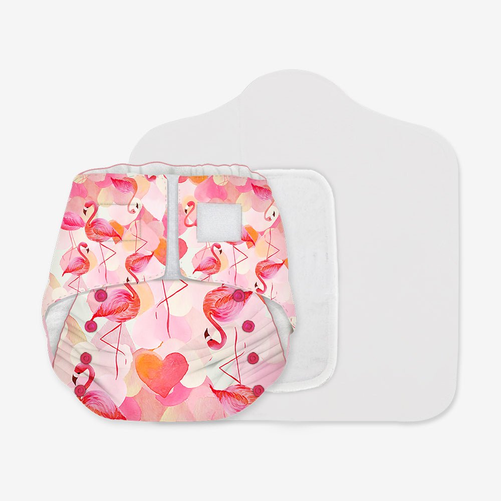 
                  
                    Snugkins Cloth Diapers for Newborn babies (2.5kg – 7kg) - Flamingo Hearts - Kreate- Baby Care
                  
                