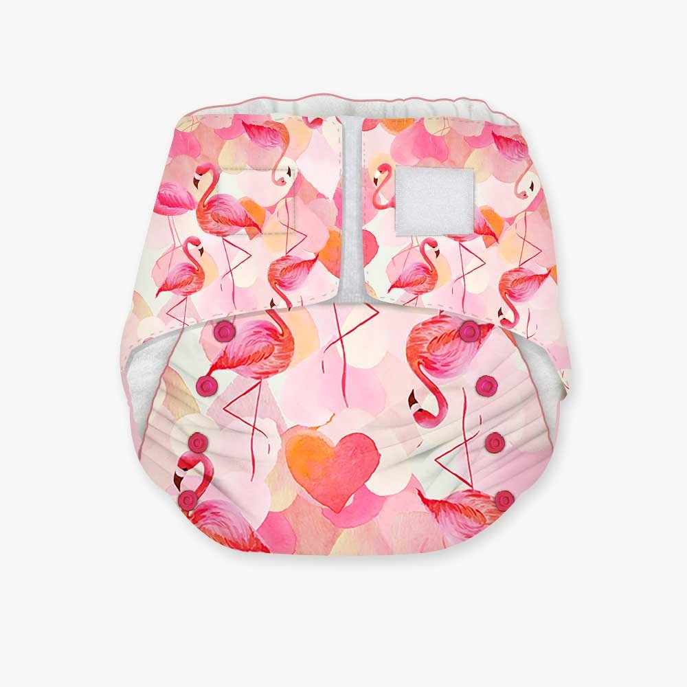 
                  
                    Snugkins Cloth Diapers for Newborn babies (2.5kg – 7kg) - Flamingo Hearts - Kreate- Baby Care
                  
                