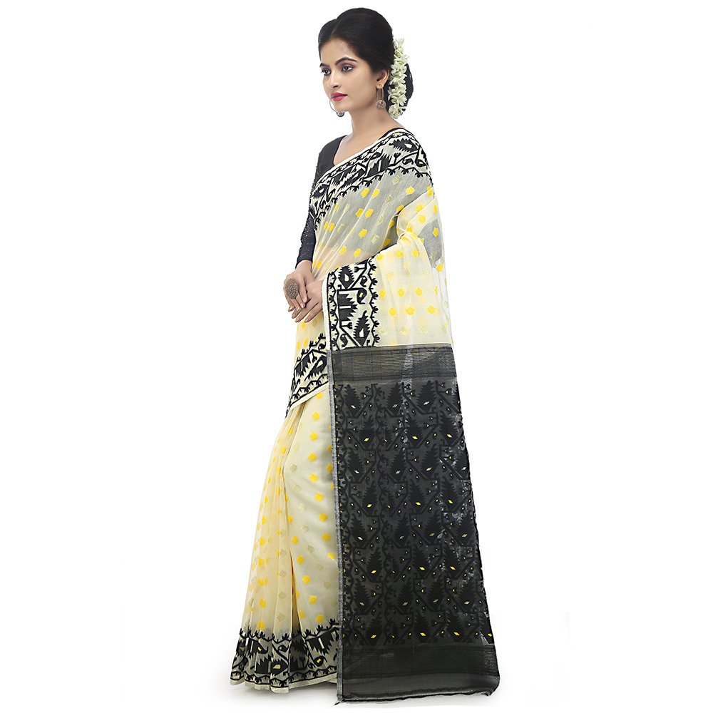 
                  
                    Soft Cotton Silk Dhakai Jamdani Saree - Kreate- Sarees & Blouses
                  
                