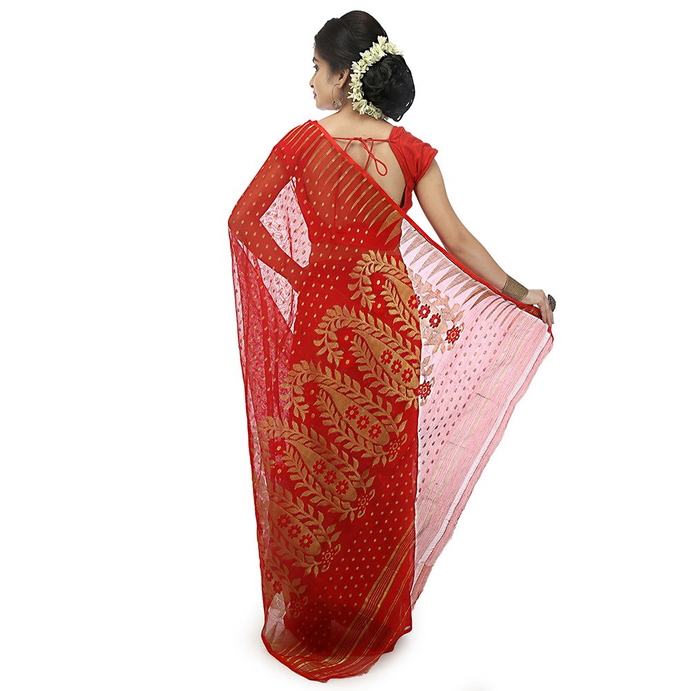 
                  
                    Soft Cotton Silk Dhakai Jamdani Saree - Kreate- Sarees & Blouses
                  
                