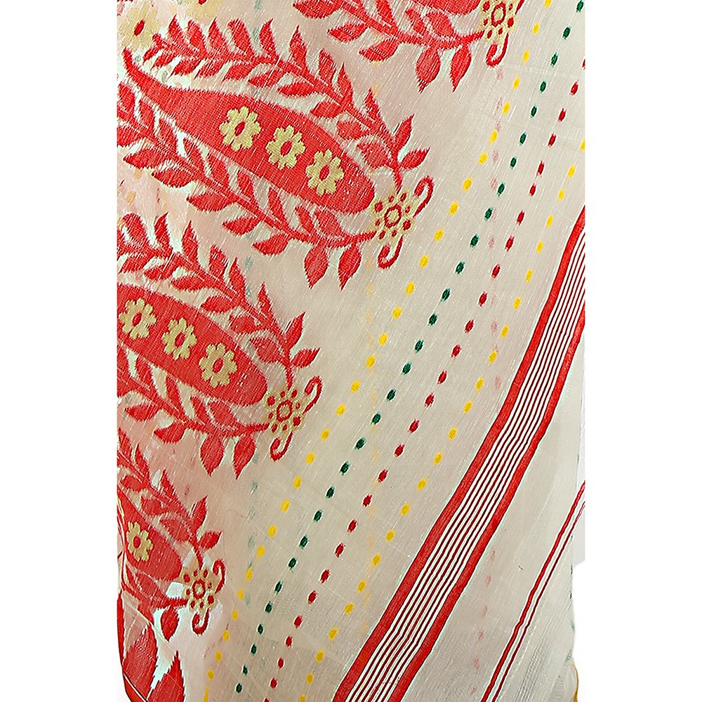 
                  
                    Soft Cotton Silk Dhakai Jamdani Saree - Kreate- Sarees & Blouses
                  
                