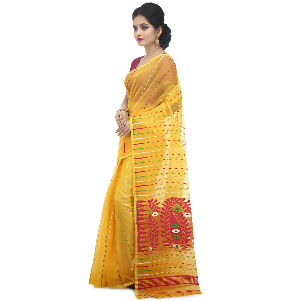 
                  
                    Soft Cotton Silk Dhakai Jamdani Saree - Kreate- Sarees & Blouses
                  
                