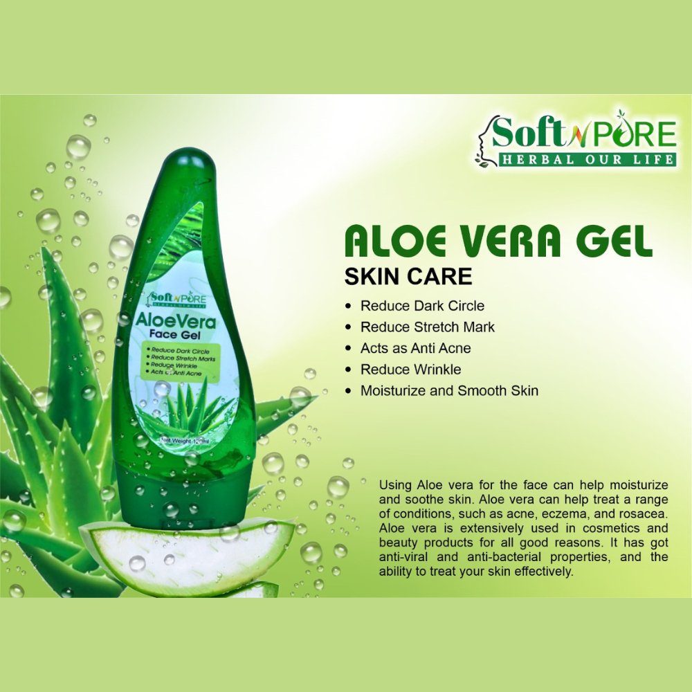 
                  
                    Soft N Pure Aloe Vera Gel (120ml) - Kreate- Moisturizers & Lotions
                  
                
