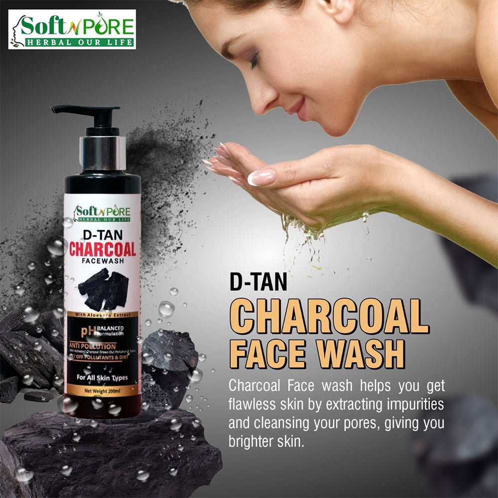 
                  
                    Soft N Pure D-Tan Charcoal Face Wash (200ml) - Kreate- Face Wash
                  
                