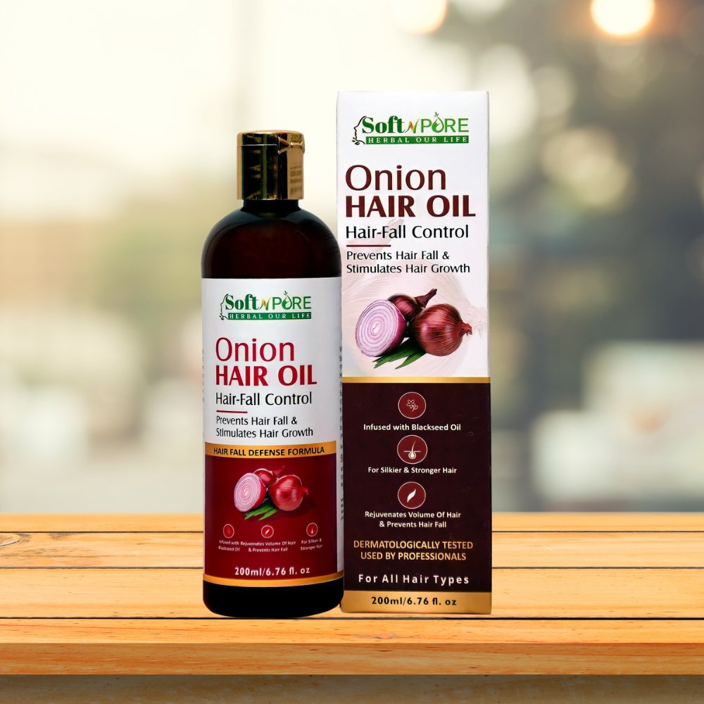 Soft N Pure Onion Hair Oil (200ml) - Kreate- Shampoos