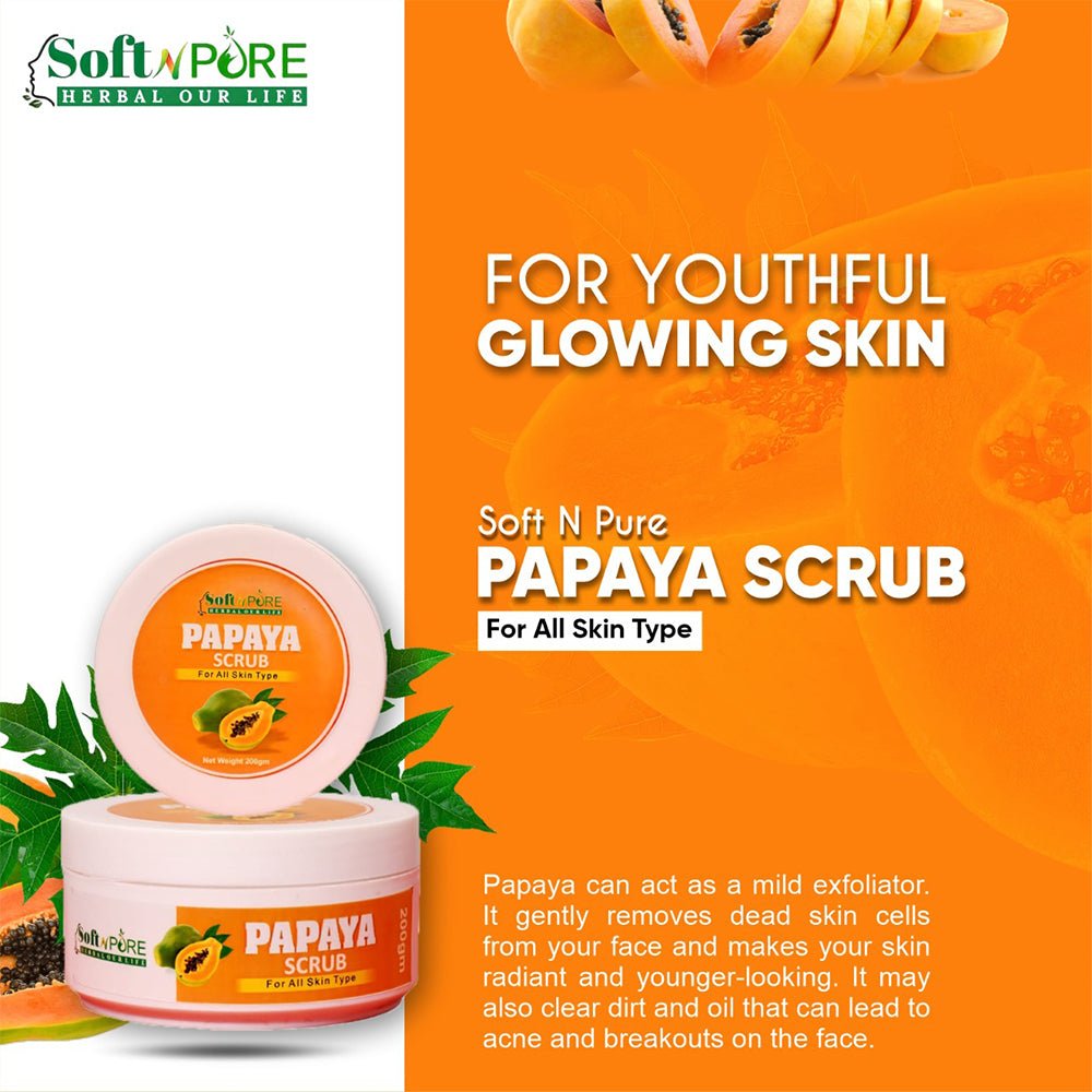 
                  
                    Soft N Pure Papaya Face Scrub (200g) - Kreate- Scrubs
                  
                