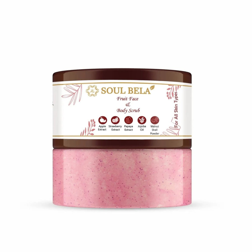 Soul Bela Fruit Face & Body Scrub (200g) - Kreate- Scrubs