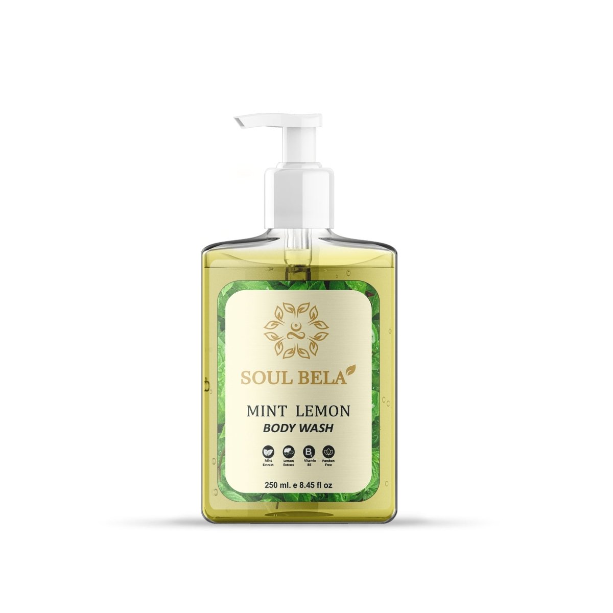 Soul Bela Mint Lemon Body Wash (250ml) - Kreate- Body Wash