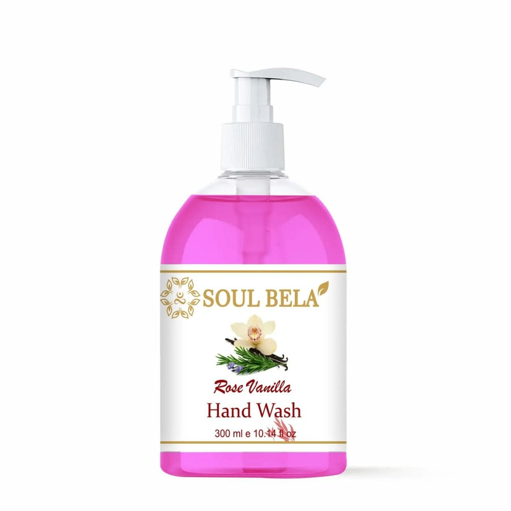 Soul Bela Rose Vanilla Hand Wash (300ml) - Kreate- Mani & Pedi